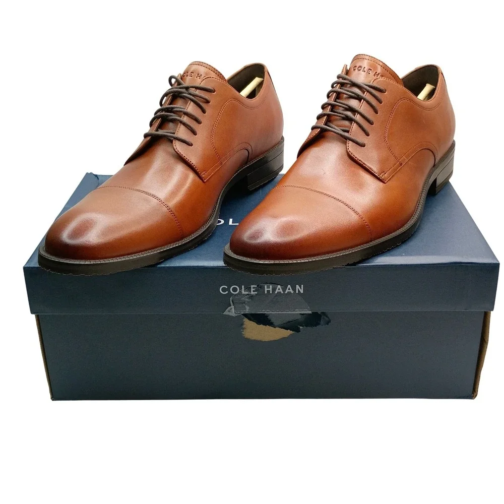 Cole Haan ME Cap Oxford Men Size 12 British Tan Leather C34138